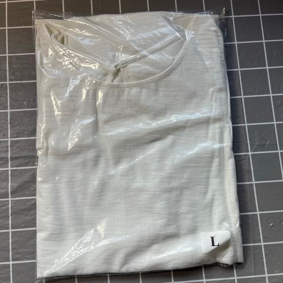 White Semi Sheer Casual Sleeveless Knee-Length Ruffle Mini Shift Dress Large NWT - Picture 10 of 13